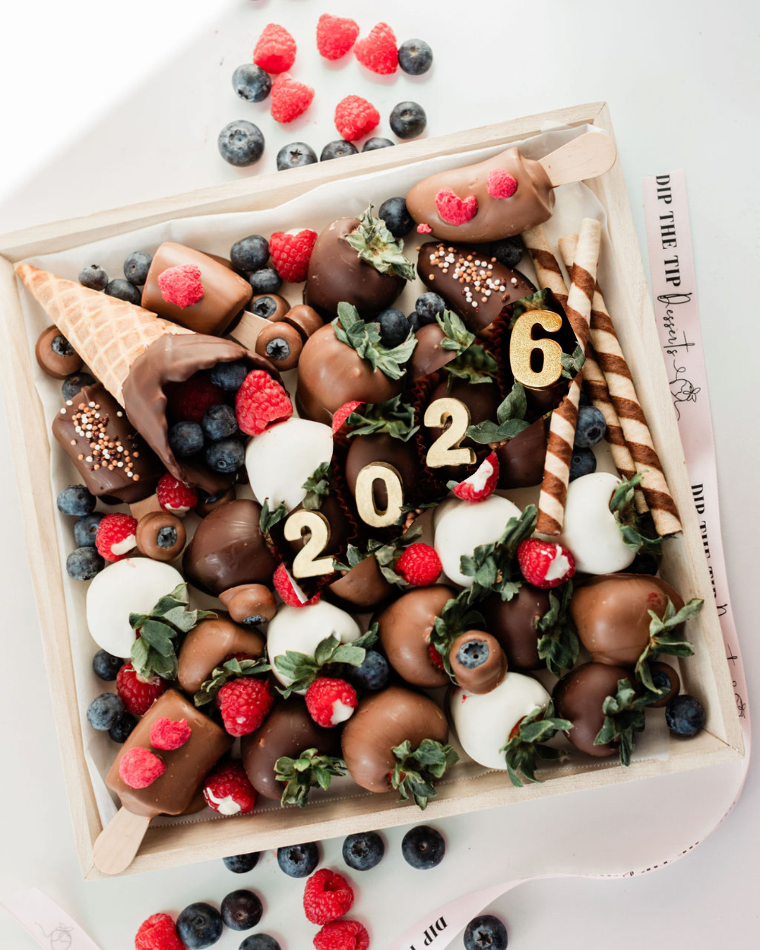 New Year’s Eve Chocolate Grazing Board