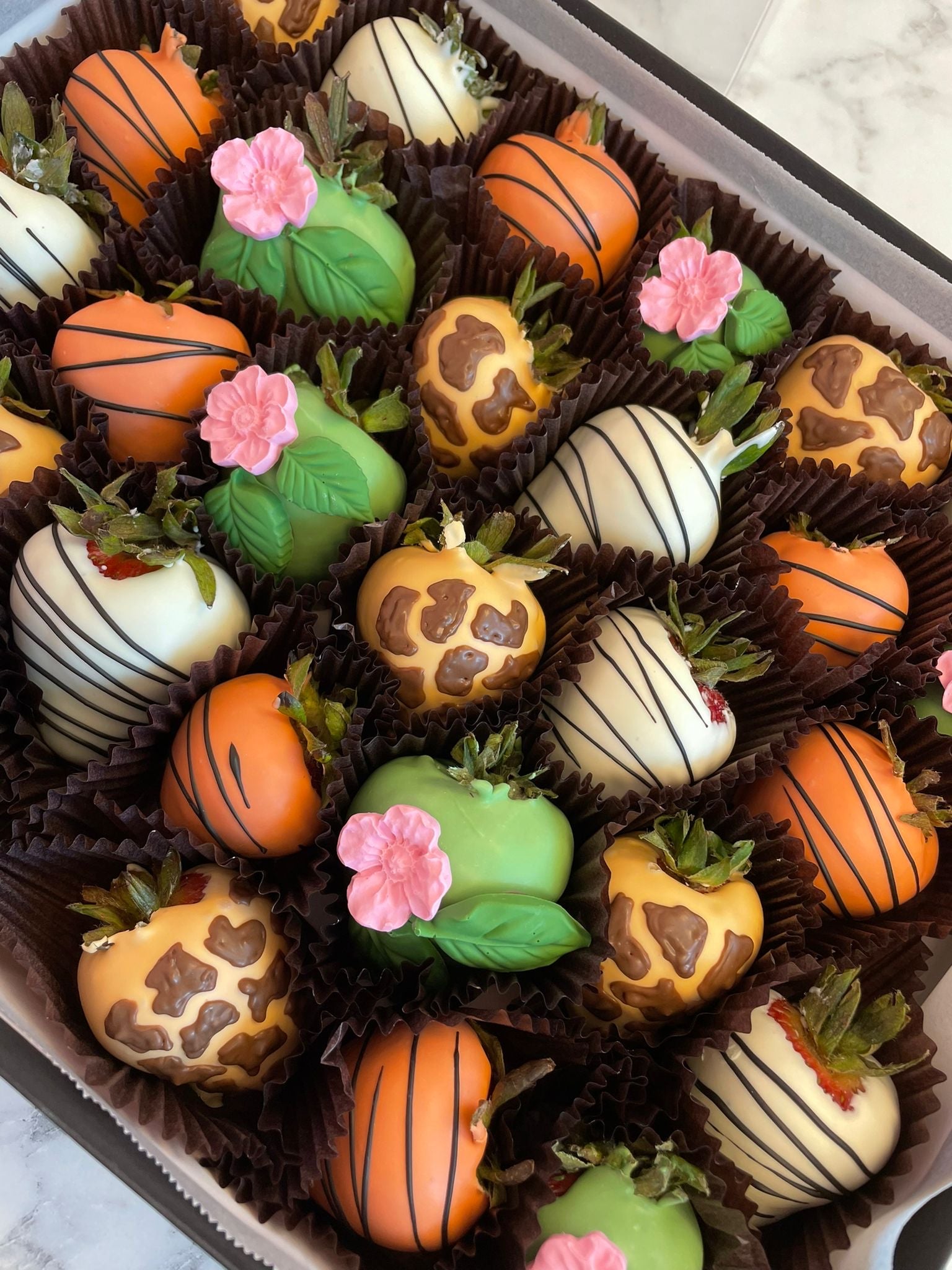Safari Themed Chocolate Strawberries